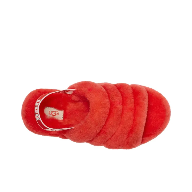 UGG Fluff Yeah Slide Red Currant Women's-3