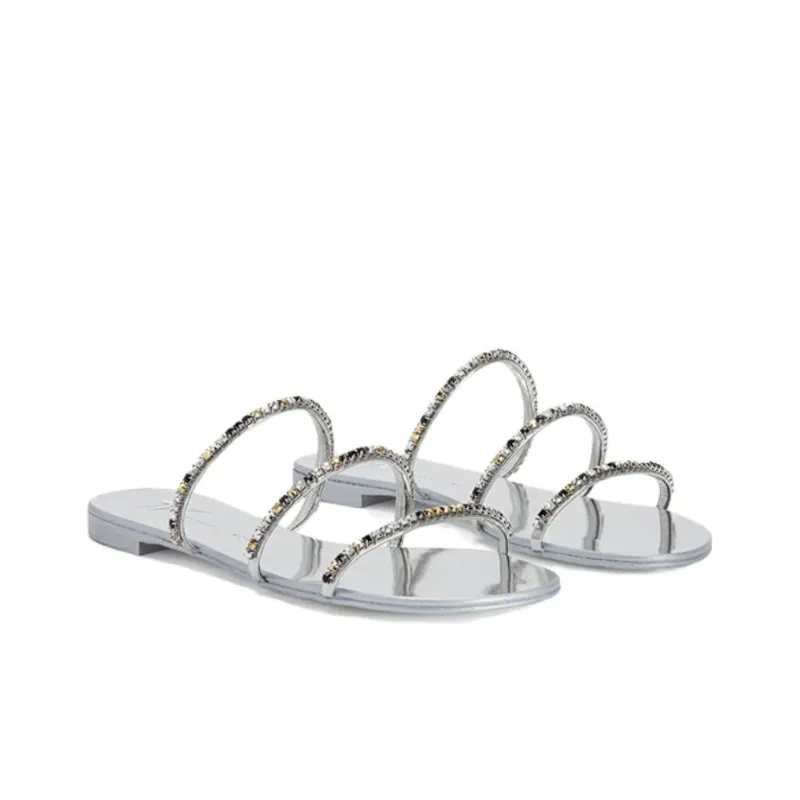 Giuseppe Zanotti Dark Colorful Rhinestone embellished Sandals Women's-2