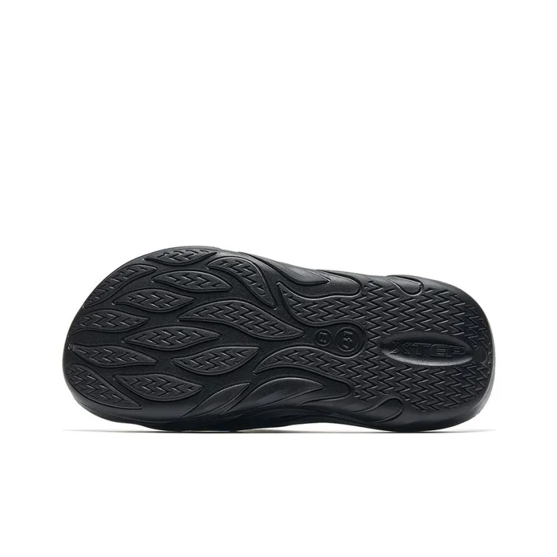 XTEP Quiet Slide Slippers Men's Black Green-5