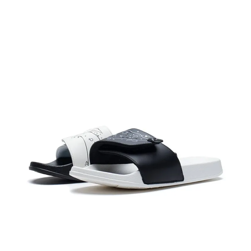 LiNing LN Slipper Rubber Sole Slide Slippers Men's Black White-2