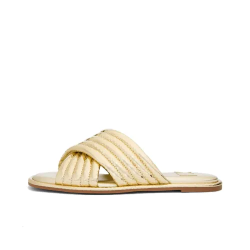 MICHAEL KORS Portia Slide Slippers Women's Gold