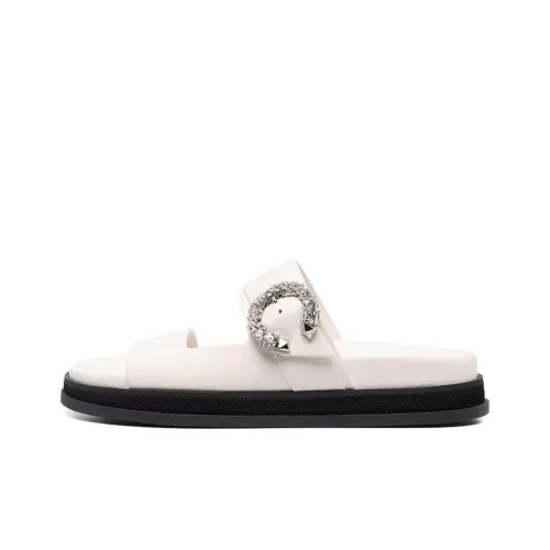 Jimmy Choo Slide Slippers Women's White