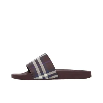 Burberry Abrasion Resistant Slide Slippers Men's Deep Chestnut