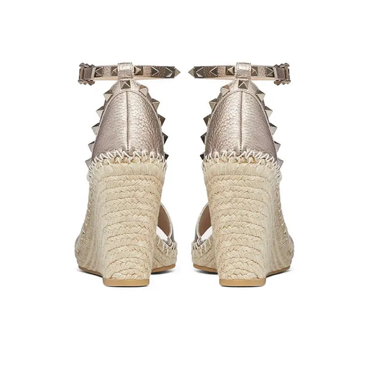 Valentino Rockstud One Strap Sandals Women's Metallic-3