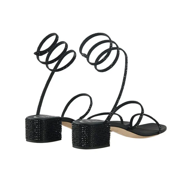 René Caovilla Snake Embellished Sandals-3