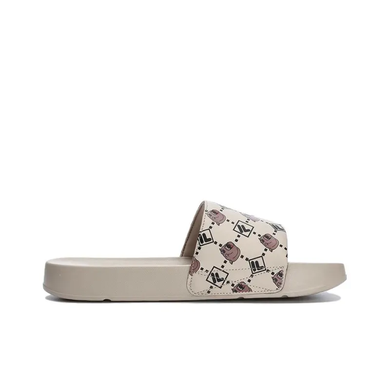 FILA Online Exclusive Drifter Slippers 'Beige Black'-1