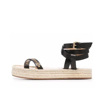ISABEL MARANT Melyz Espadrille Strap Sandals Women's Black