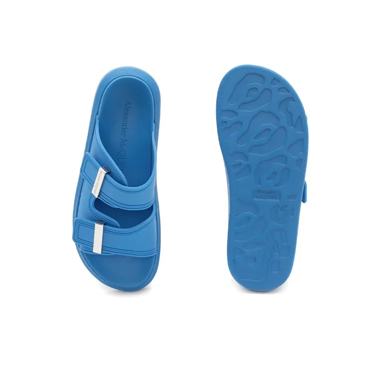 Alexander McQueen Hybrid Double Buckle Sandal Blue Women's-4