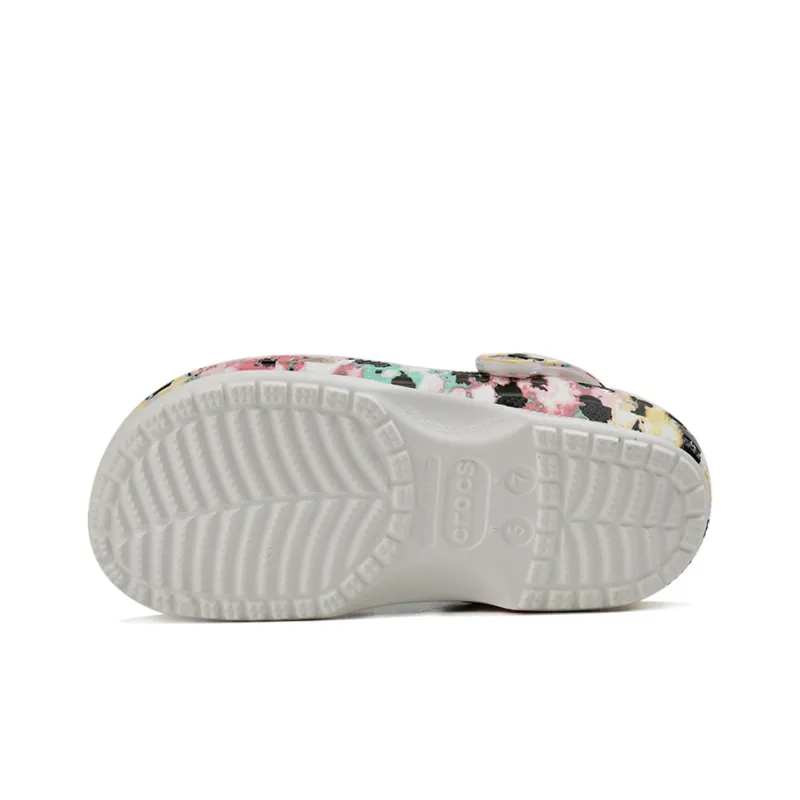 Crocs Classic Pattern Shoe Multi Color Splicing Unisex 'Black Pink Green'-5