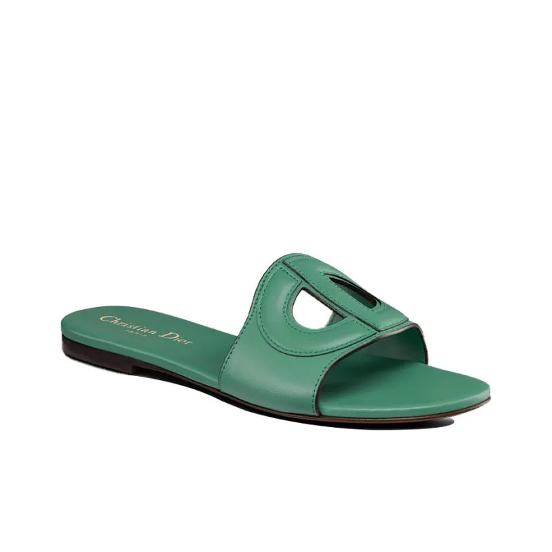 DIOR D-Club Slide Slippers Women's Green/Brown-2