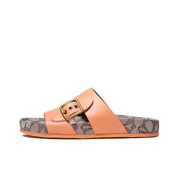 COACH Slide Slippers Women's Orange Red