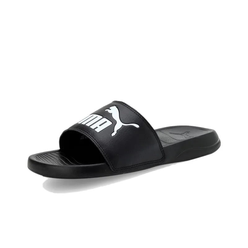 PUMA Popcat 20 Rubber Sole Slide Slippers Unisex Black White-2