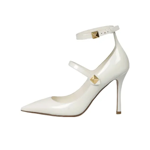 Valentino One Stud High Heels Women's White