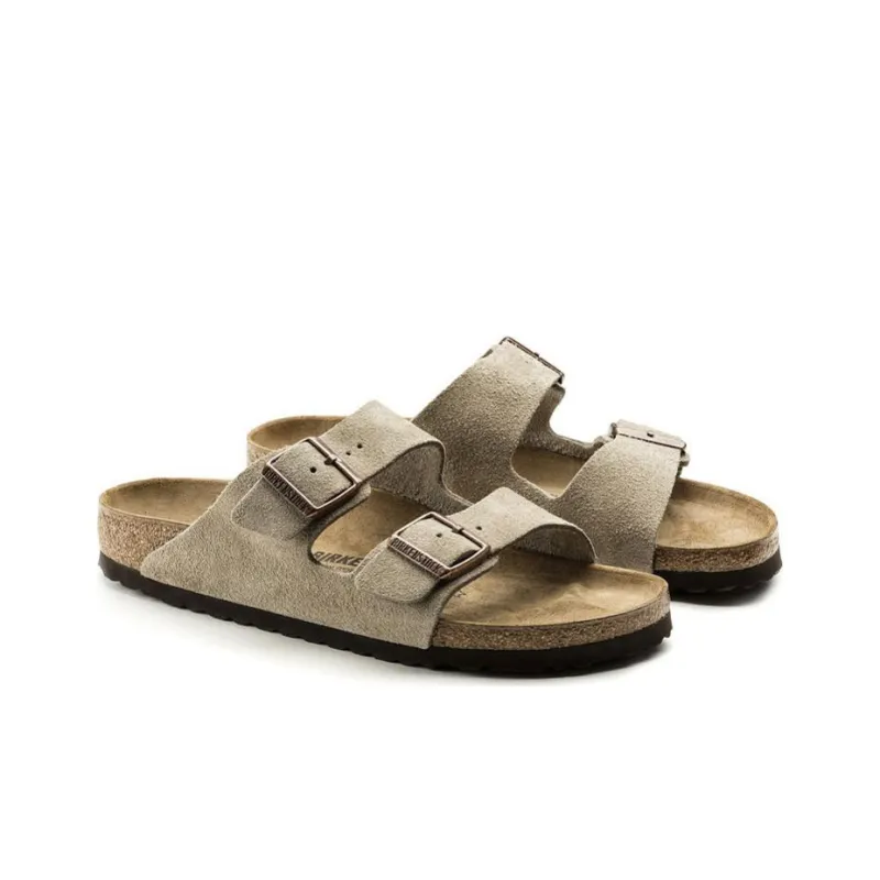 Birkenstock Arizona Suede Leather Narrow Fit Sandals 'Taupe'-2
