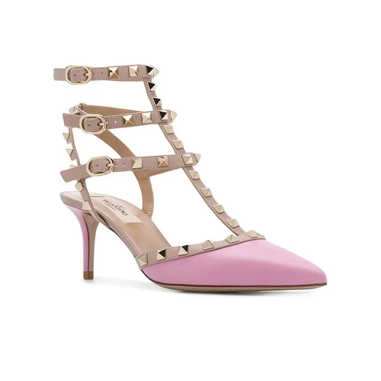 Valentino Slim Heel High Heels 6cm Women's Pink-2