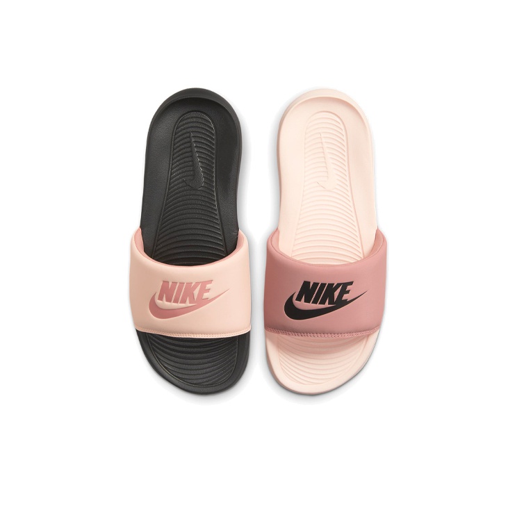 Nike slippers black and pink online