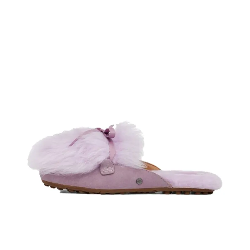 UGG Shaine Fluff Lightweight Cozy Flat Plush Slipper Pink Purple Women's-0