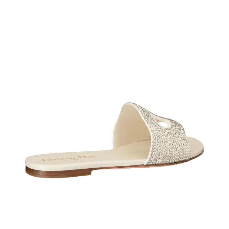 DIOR D Club Odor Resistant Slide Slippers Women's White-3