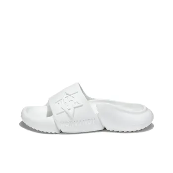 NORVINCY Home And Outdoor Dual Use Anti Rollover Slide Slippers Solid Color Versatile Platform Sandal Set Unisex White