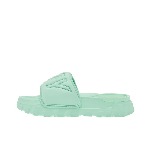 Nerdy Slide Slippers Unisex Mint Green