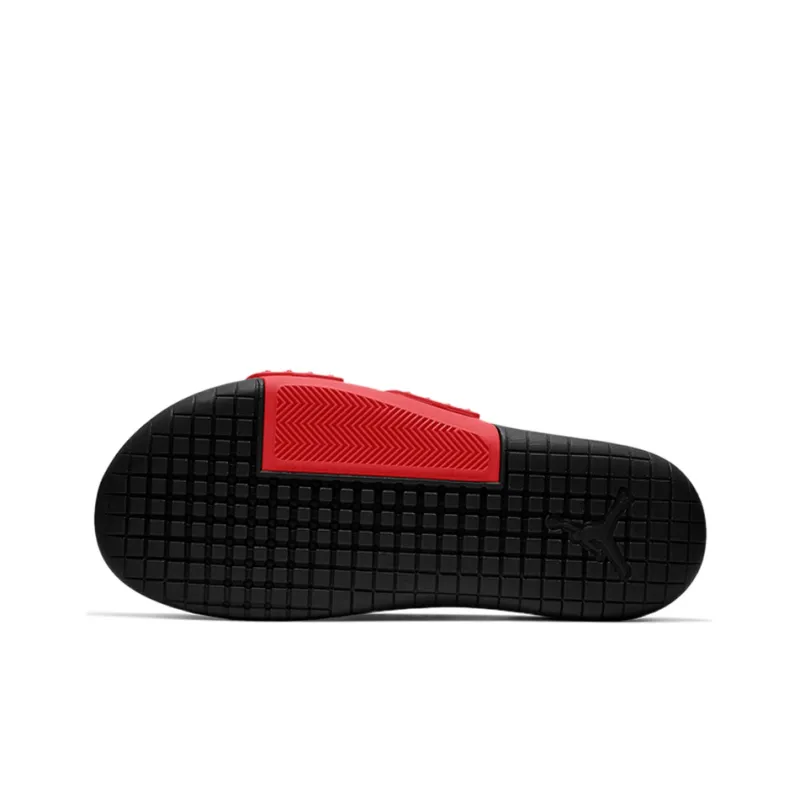JORDAN Hydro 8 Colorblock Casual Red Black Slippers 'Red Black'-3