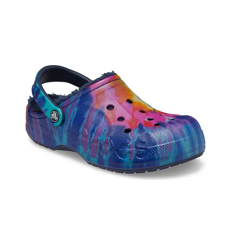 Crocs Classic Clog Tie Dye Printing Shoe Deep Blue Unisex-2