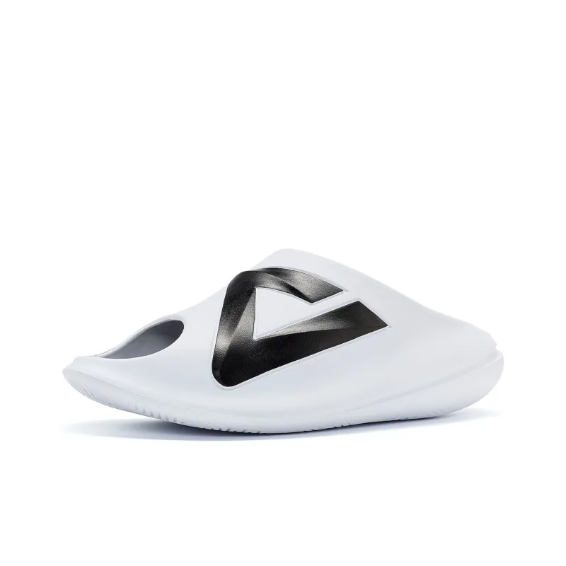 PEAK Very Small Fat Drag Slide Slippers Unisex All White Black-2