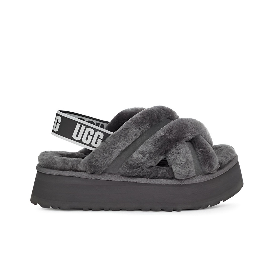 UGG Disco Platform orders Cross Sandal / Slipper Black Size 9 NEW