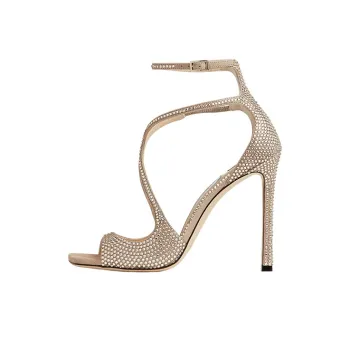 Jimmy Choo Azia 95mm Crystal-embellished Sandals