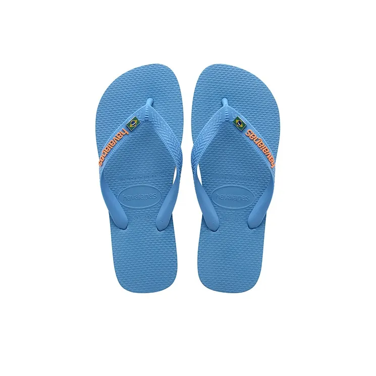 Havaianas HAVIANA Brasil Layers Brazilian National Flag Flip Flops Unisex Turquoise-3