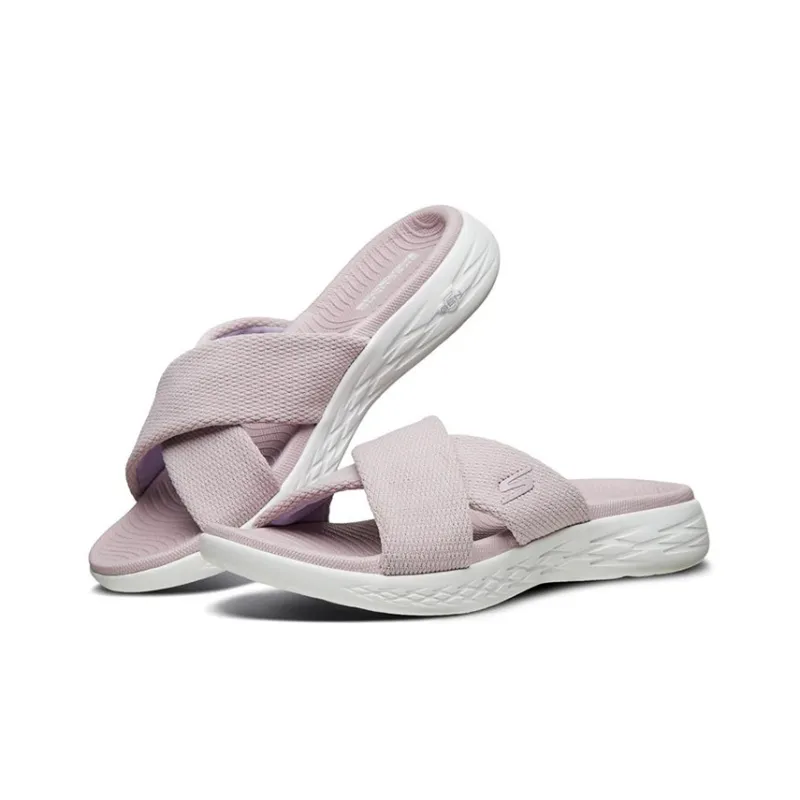 Skechers On The Go Slide Slippers Women's Light Cameo Brown-2