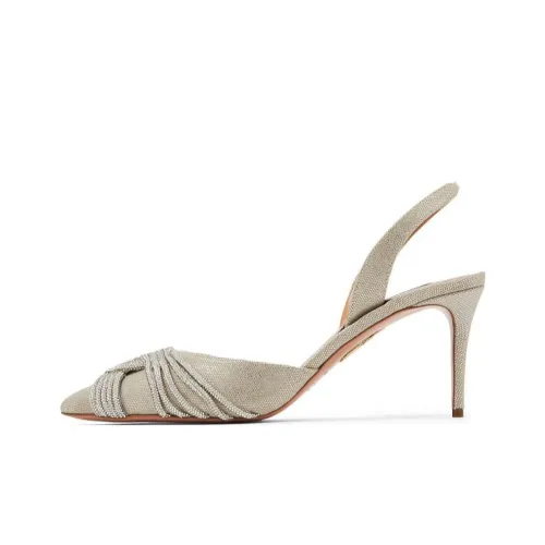 AQUAZZURA Gatsby 105mm Metallic-leather Pumps