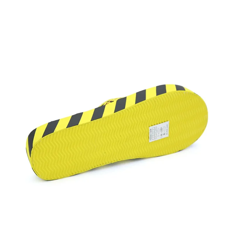 OFF WHITE Diagonal Stripes Flip Flops Yellow Black Aw 20-4