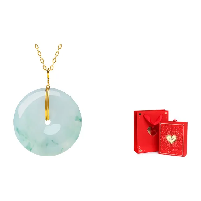 With The Heart Of The Jade Glutinous Jade Jadeite Necklaces Women's-9