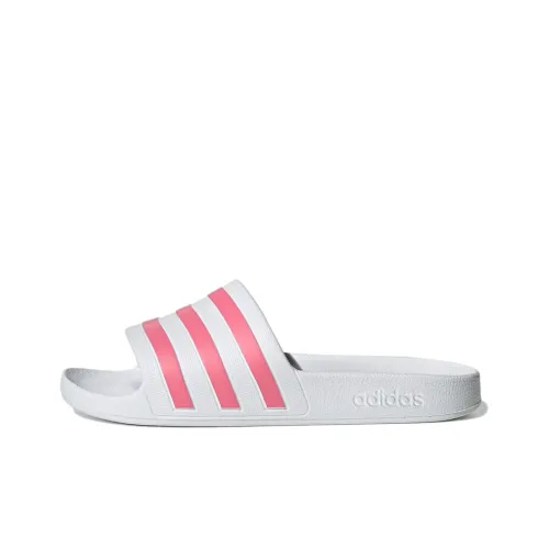 Adidas Adilette Slide Slippers Women's White/Pink