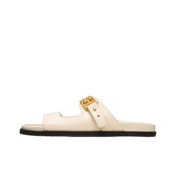 BALLY Logo plaque Leather Slides Women's