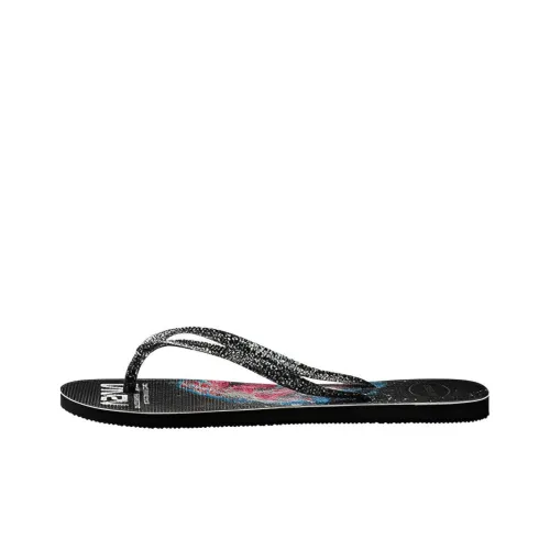 Havaianas Slide Slippers Unisex Fire Black