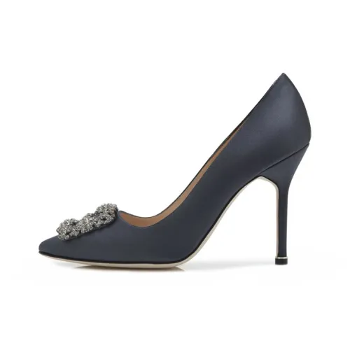 MANOLO BLAHNIK Hangisi High Heels Women's Dark Gray