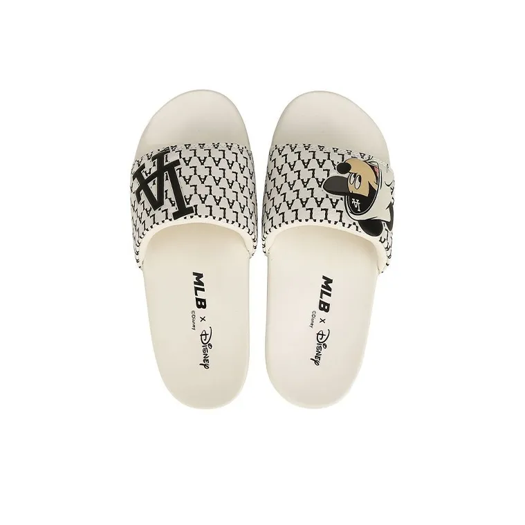 MOUND MICKY x MLB Slipper Slip Resistant Slide Slippers Unisex White-2
