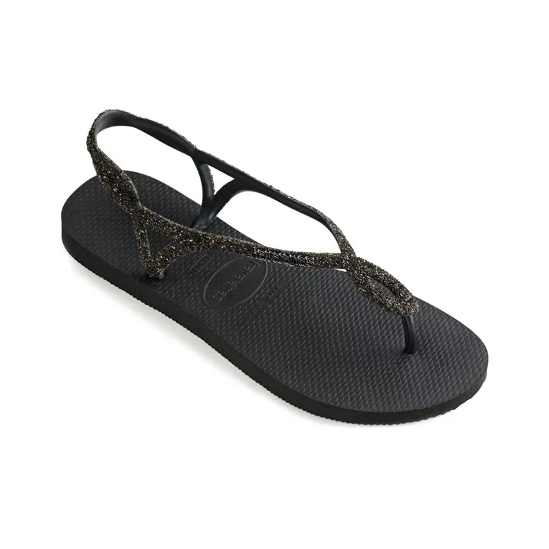 Havaianas Luna Premium Stylish Sandals Women's Fire Blaze Black-2