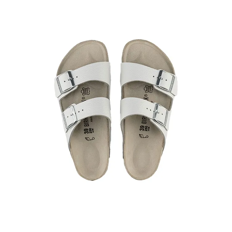 Birkenstock Arizona Natural Leather Narrow Fit 'White'-4