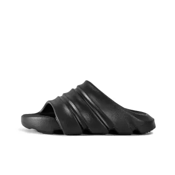 GOTO Quiet Abrasion Resistant Slide Slippers Unisex Black Soybean