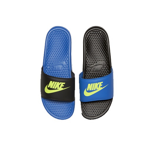 Nike Benassi Jdi Mismatch Fashion Unisex Blue Black Slippers Black POIZON