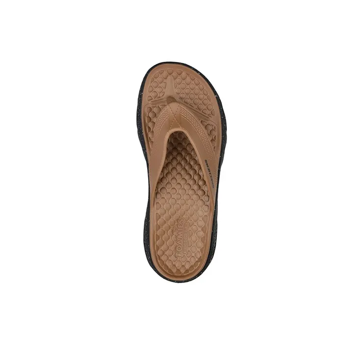 Skechers CRESTON ULTRA Rubber Sole Quiet Slide Slippers Men's Brown-3