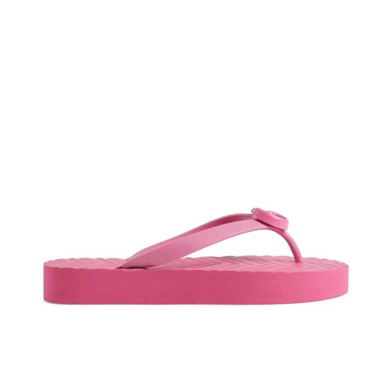 GUCCI Women's Chevron Thong Sandal 'Pink' Women's-1