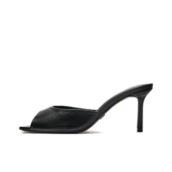 ZARA Rubber Sole Slide Slippers Women's Black