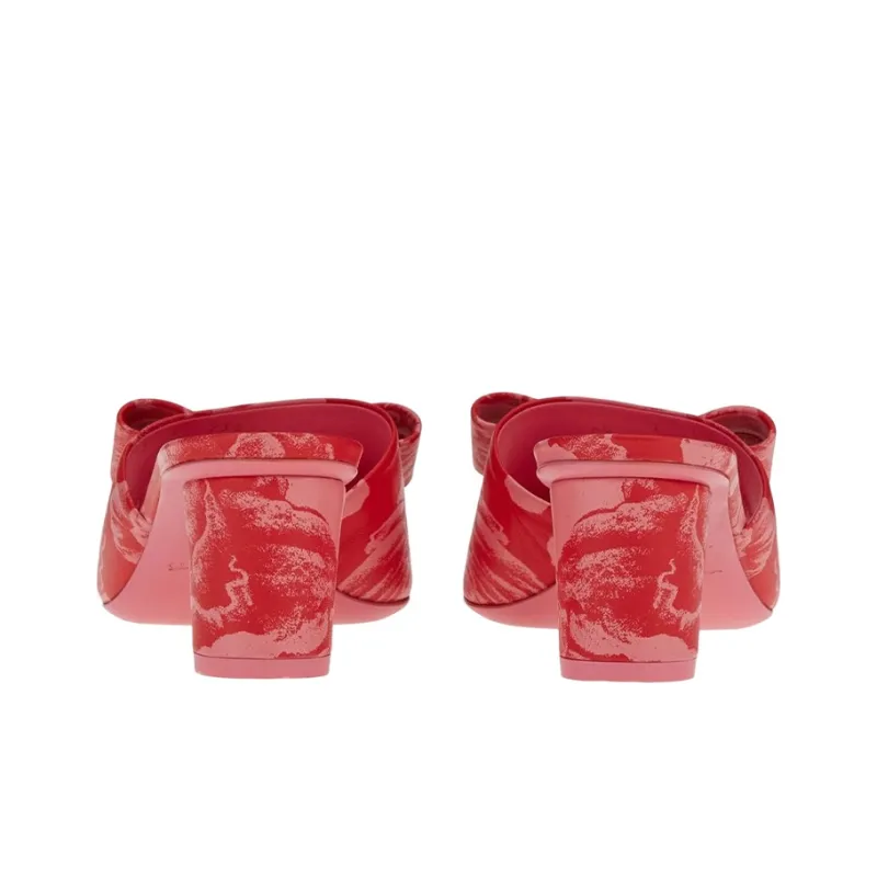 FERRAGAMO VivaViva Slide Slippers Women's Red-3