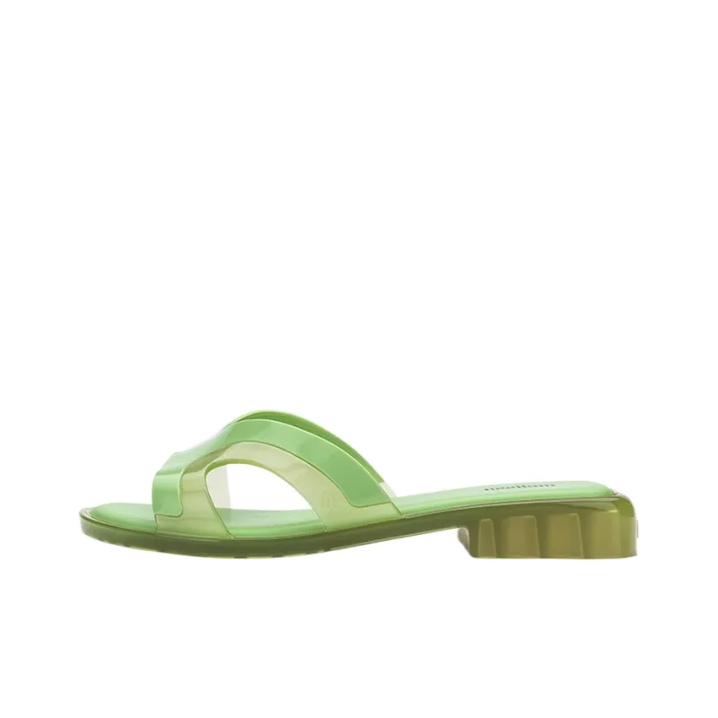 Melissa Slide Slippers Women's Black/White/Green-6