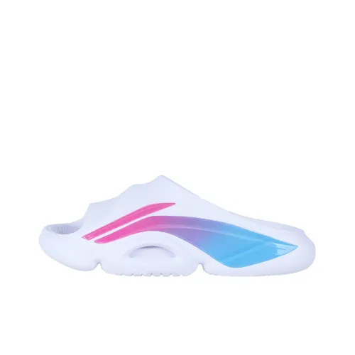 LINING Speed 8 Slide Slippers Men Standard White/Dujuan Pink/Moon White/Blue