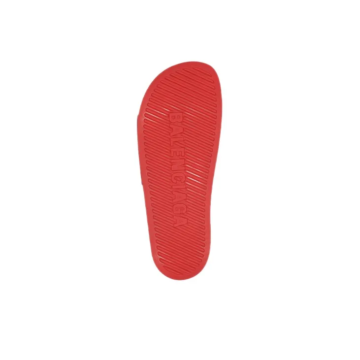 Balenciaga Pool Slide Red White-4